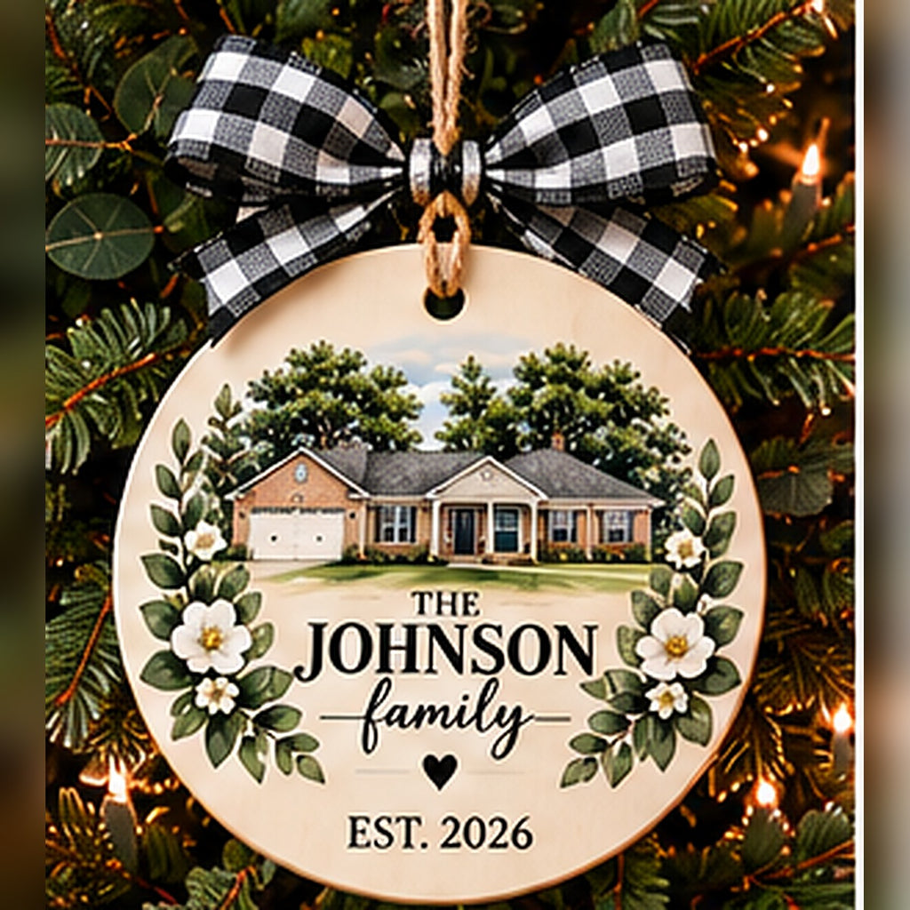 Custom Home Family Ornament