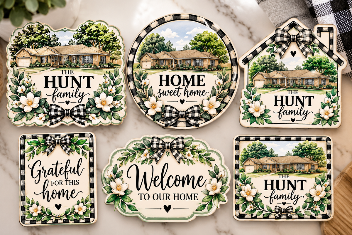 Custom House Magnet Set