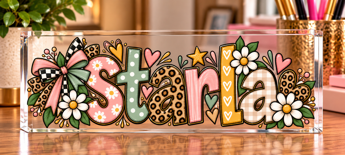Personalized Acrylic Name Block