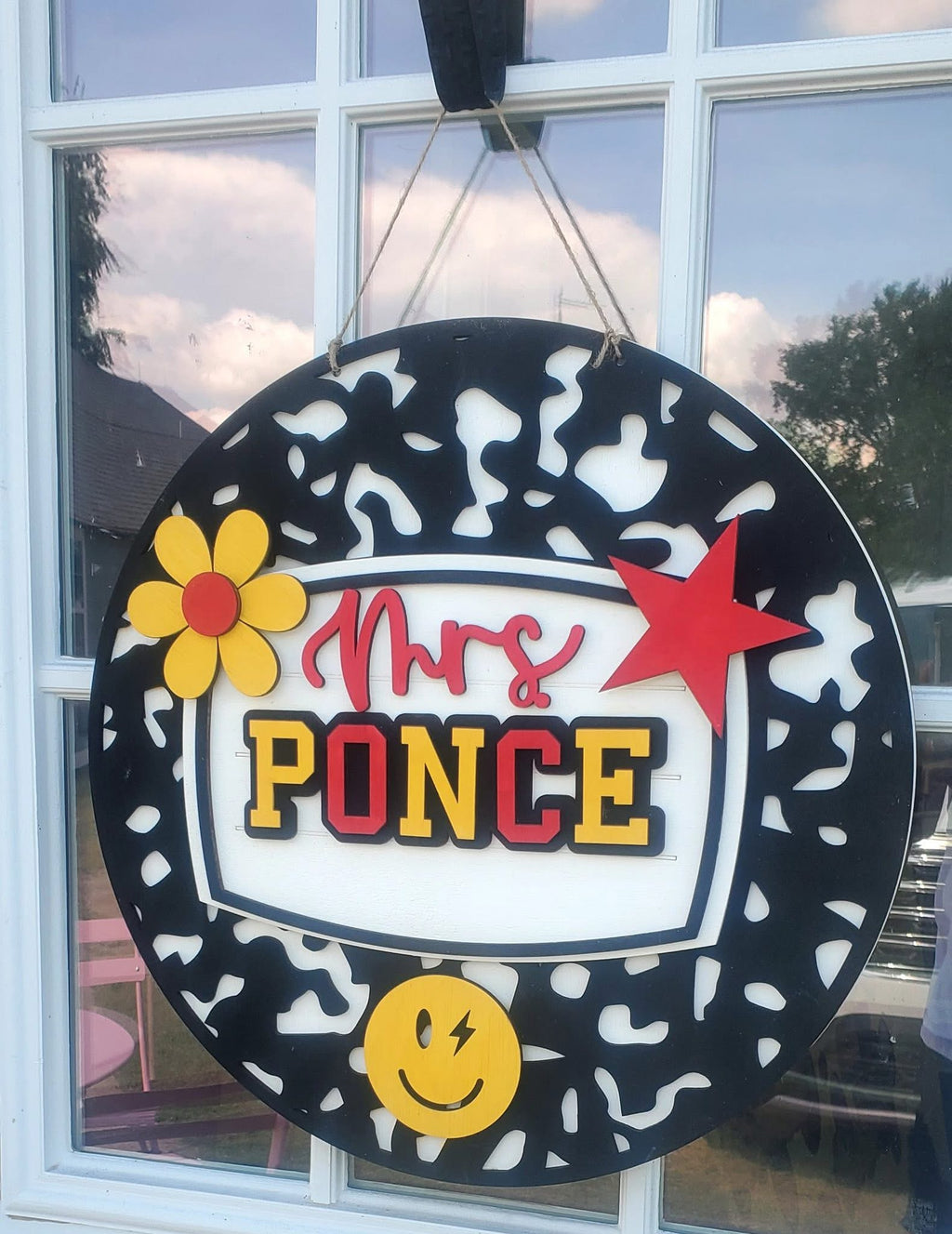 Teacher Doorhanger Retro