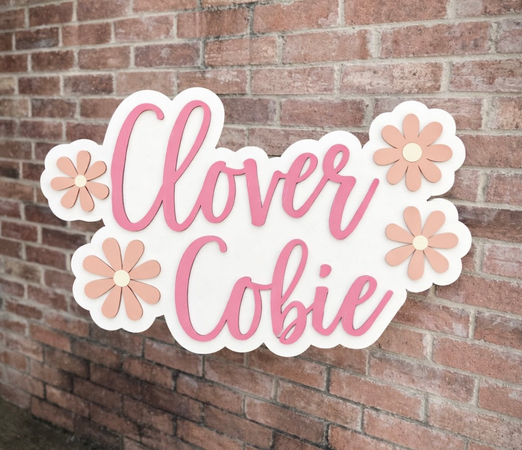 Two Color 3D Name Sign