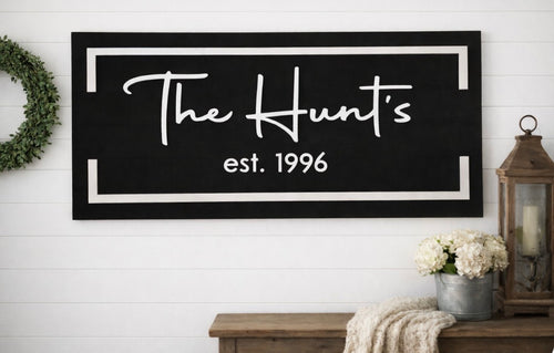 Custom Farmhouse Family Name Sign