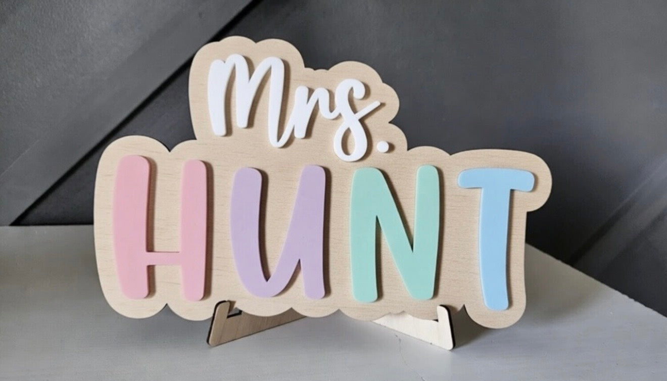 Acrylic 3D Name Sign