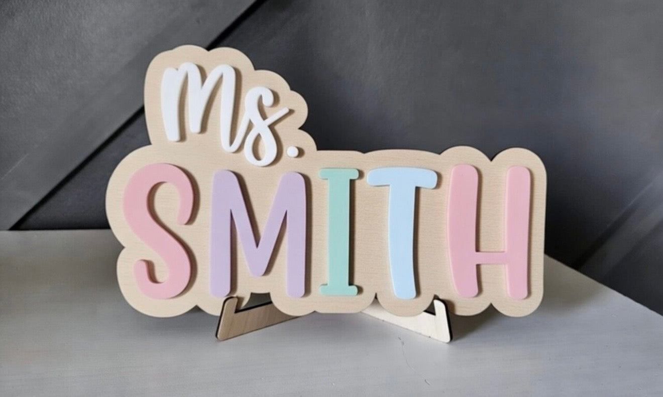 Acrylic 3D Name Sign