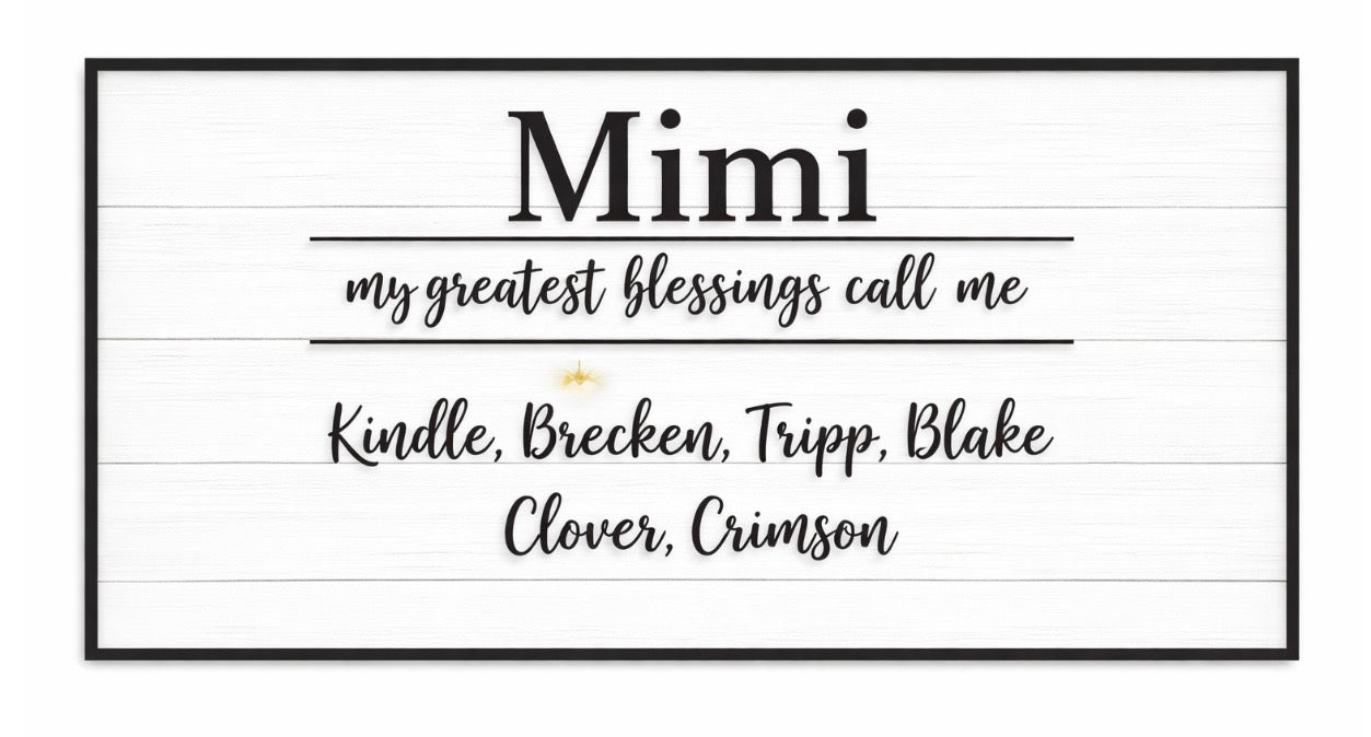 My Greatest Blessings Call Me Sign