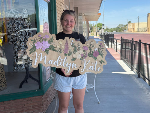 Custom 3D Floral Name