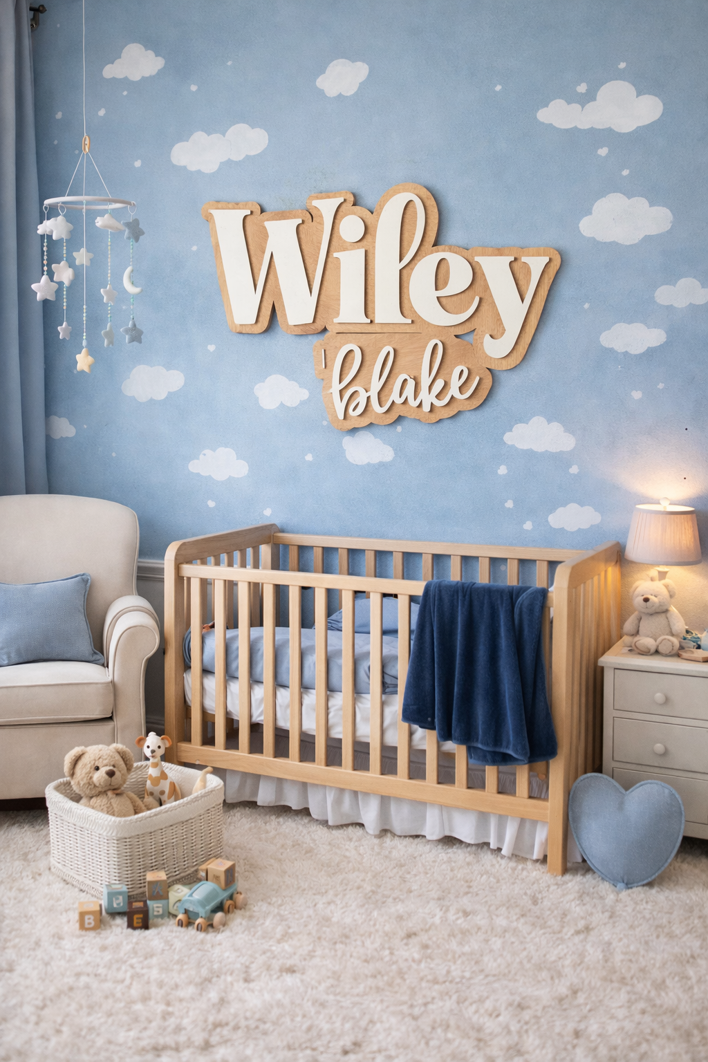 One Color 3D Name Sign