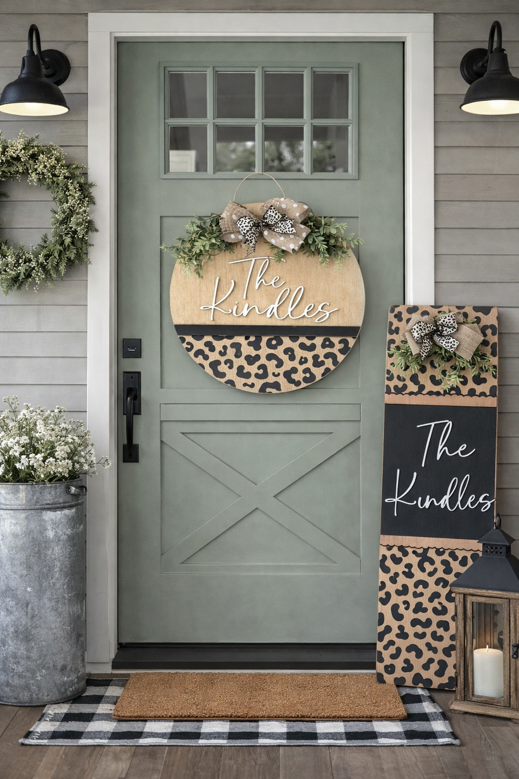 Leopard Print Door Hanger