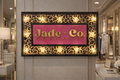 Custom Pink + Leopard Print Lighted Box Sign