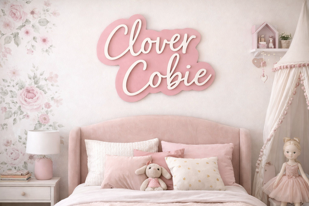 Solid Color 3D Name Sign