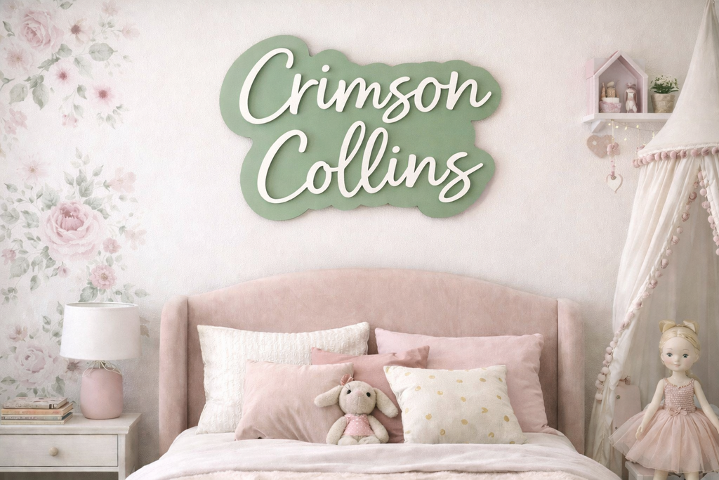 Solid Color 3D Name Sign