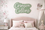 Solid Color 3D Name Sign