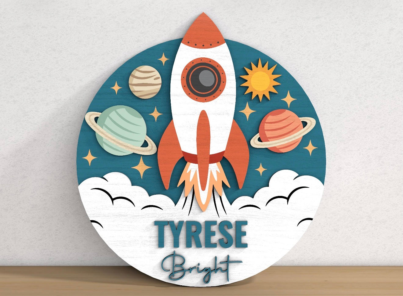 24 Inch Round 3D Nursery Signs