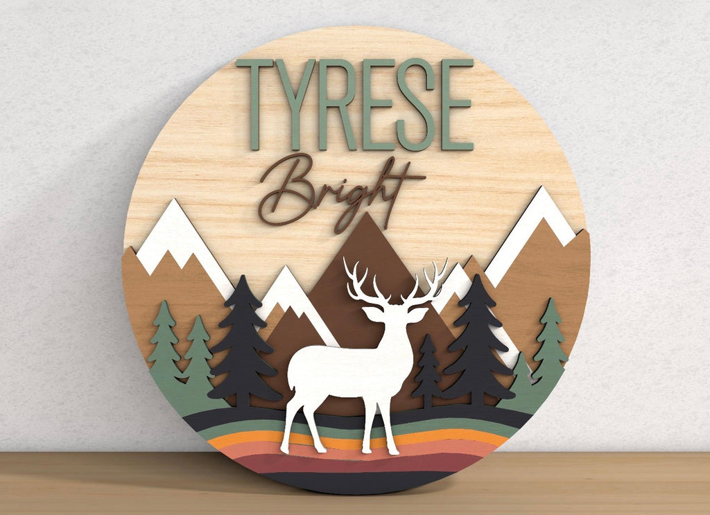 24 Inch Round 3D Nursery Signs