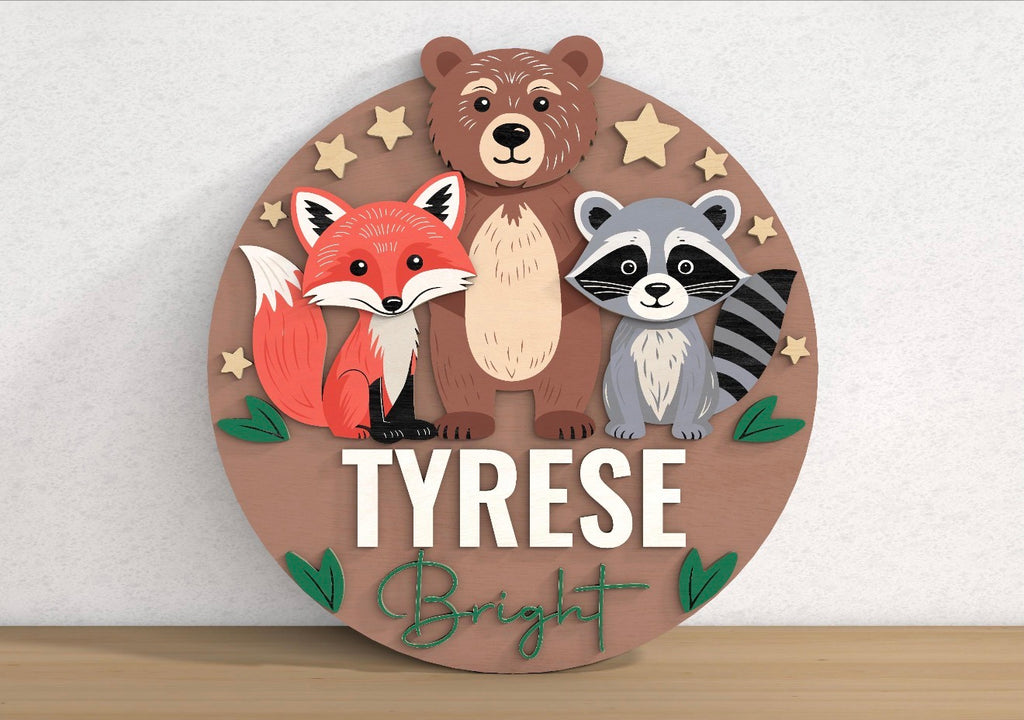 24 Inch Round 3D Nursery Signs
