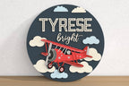 24 Inch Round 3D Nursery Signs