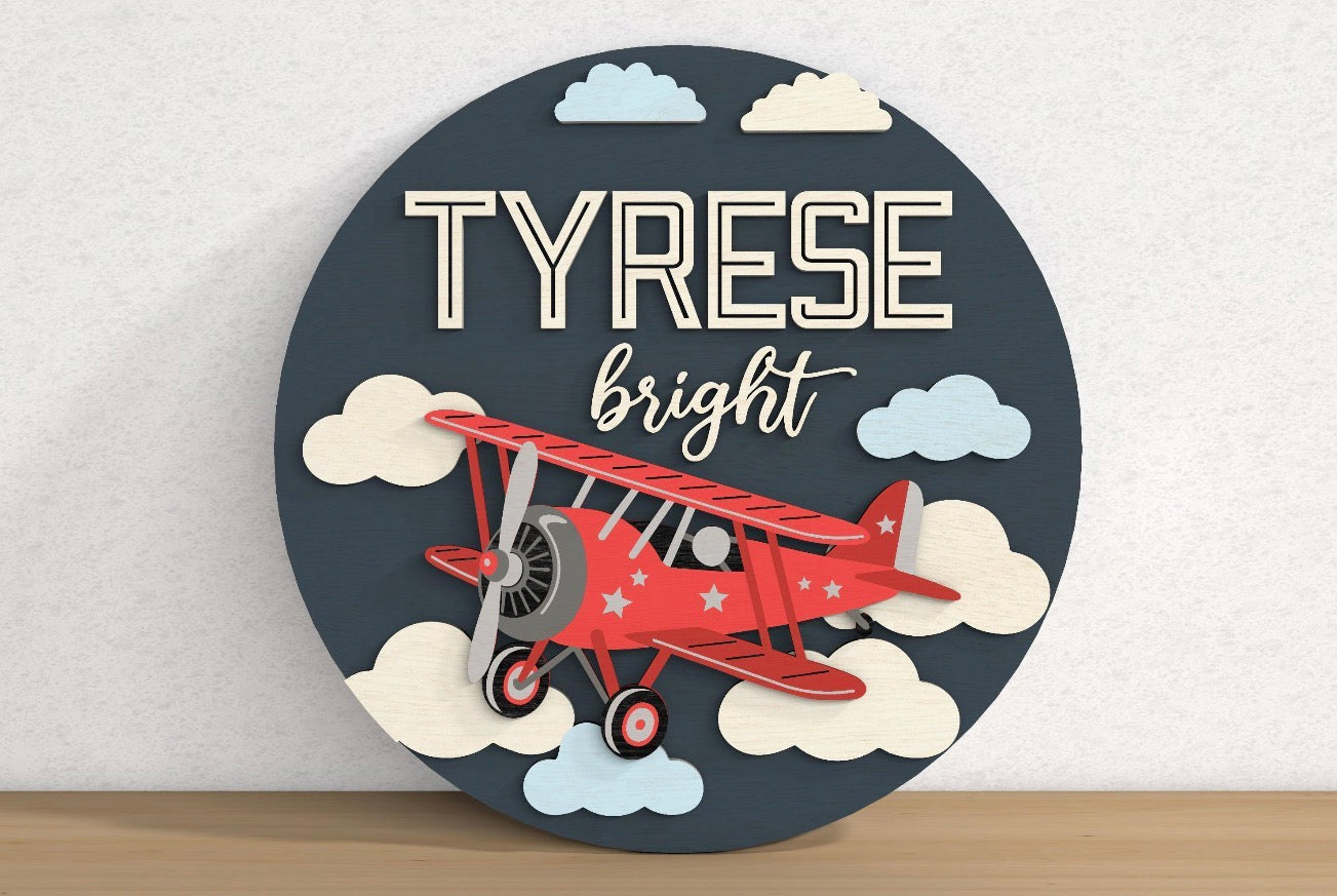 24 Inch Round 3D Nursery Signs