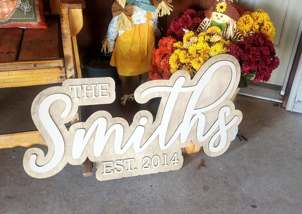 Couples 3D Name Sign
