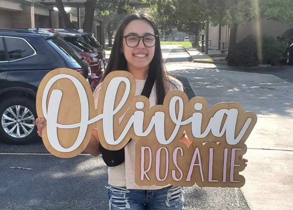 Two Color 3D Name Sign