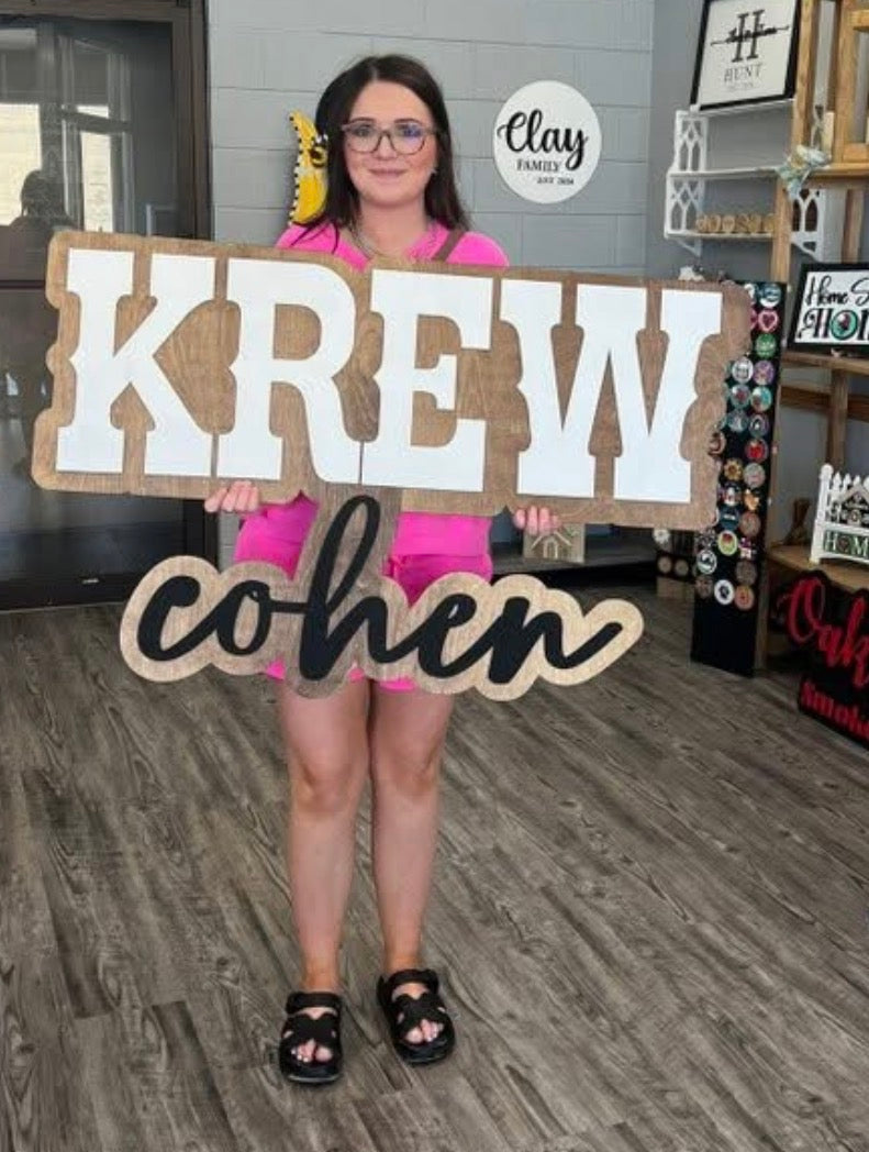 Two Color 3D Name Sign