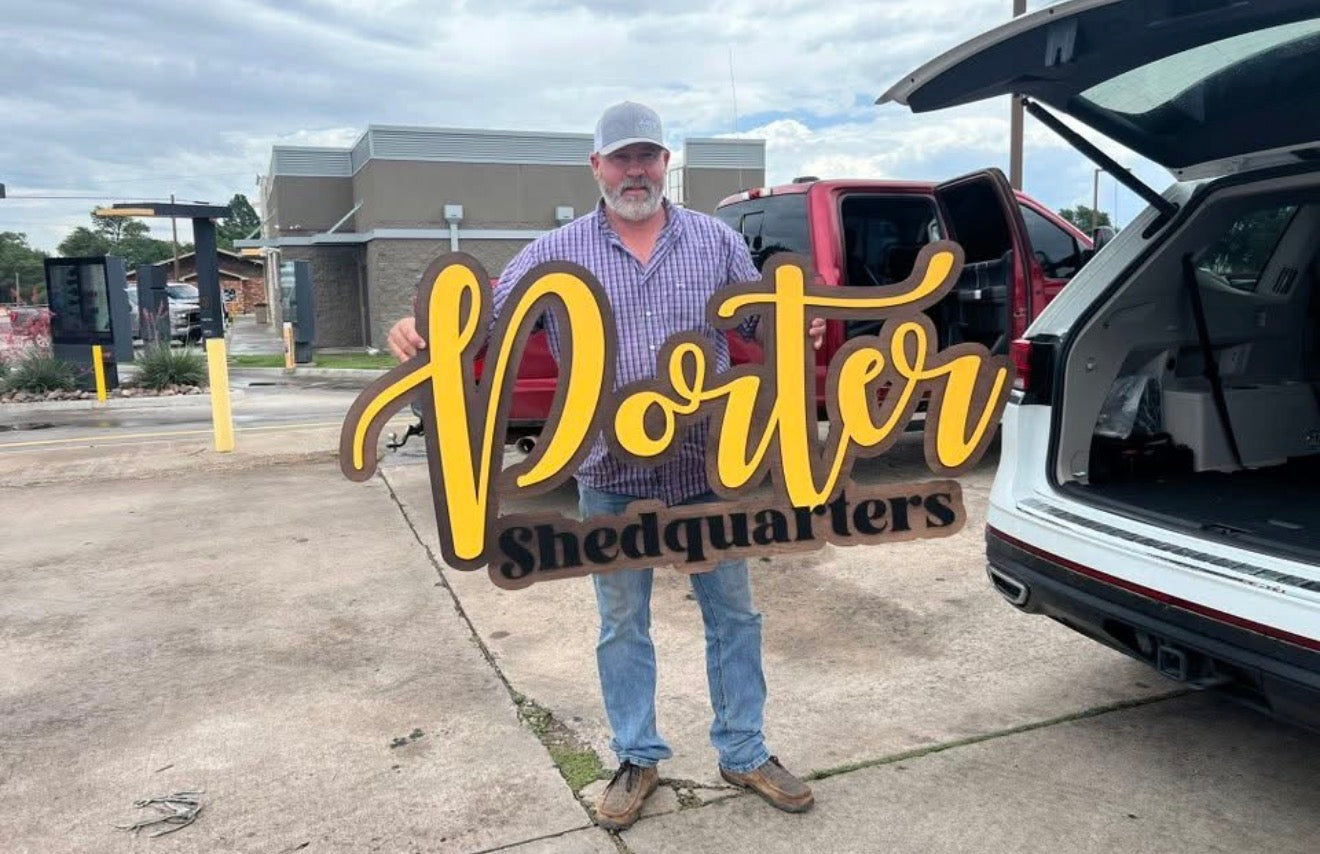 Two Color 3D Name Sign