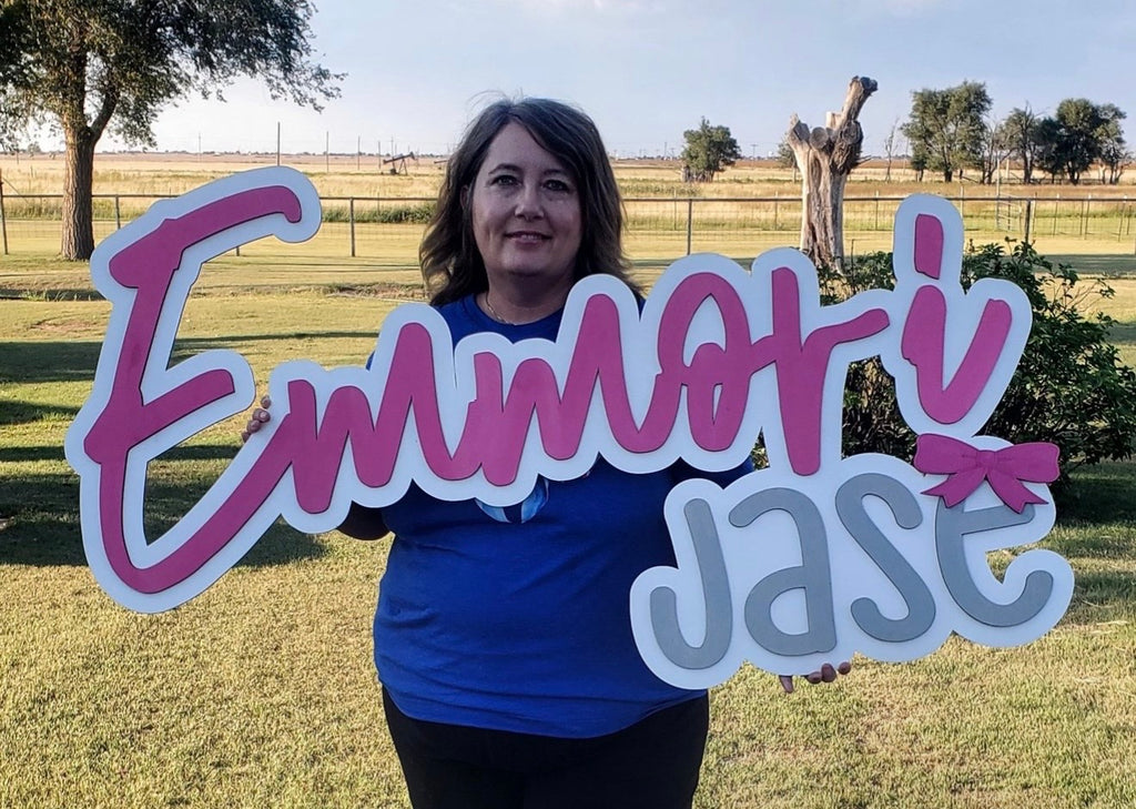 Two Color 3D Name Sign