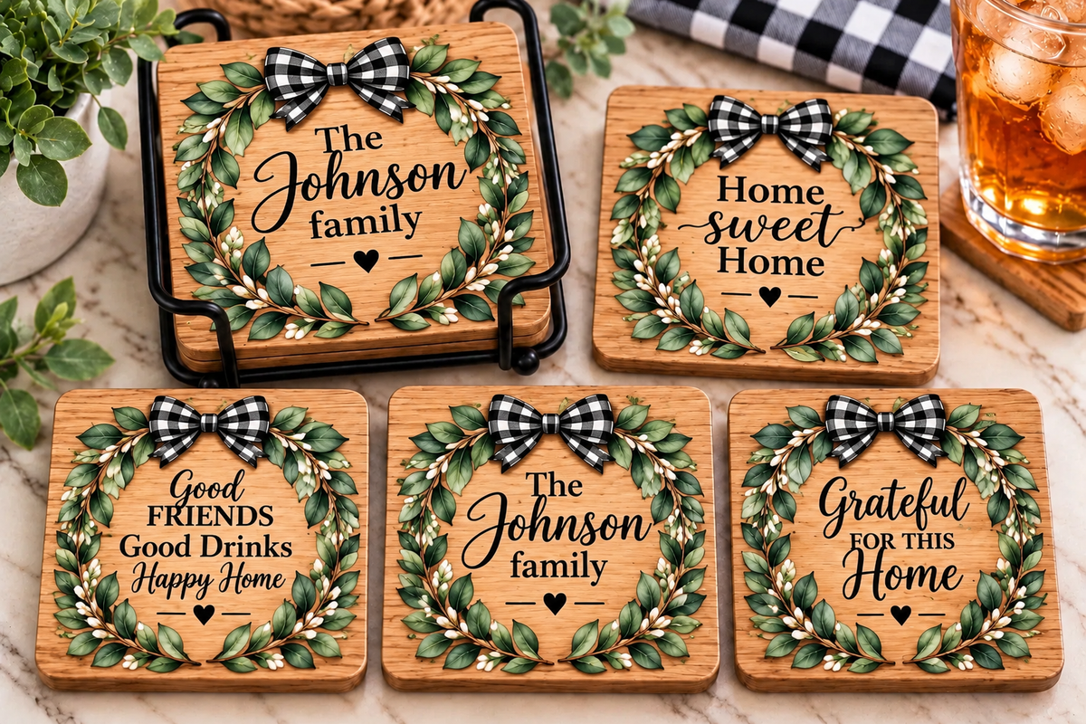 Custom Home Coaster Set