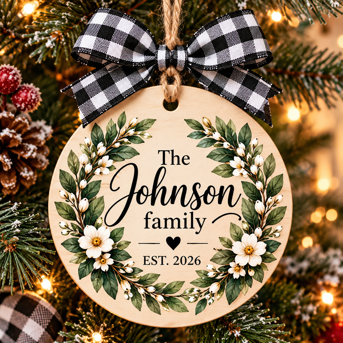 Custom Home Family Ornament