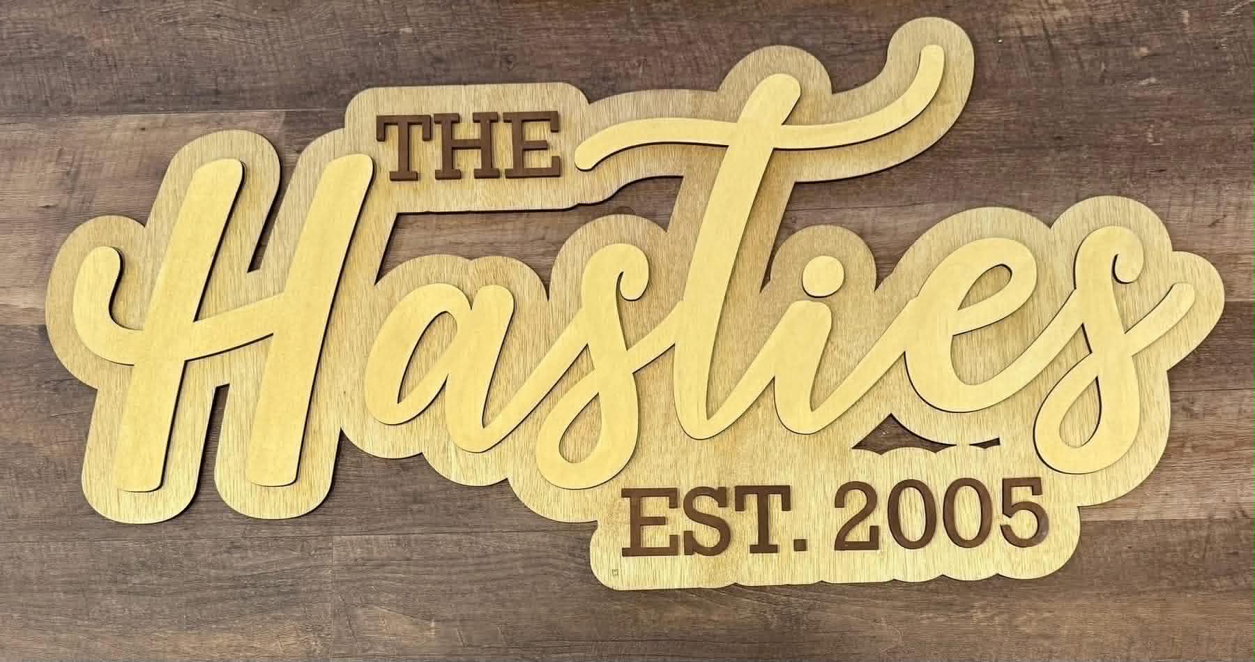 Couples 3D Name Sign