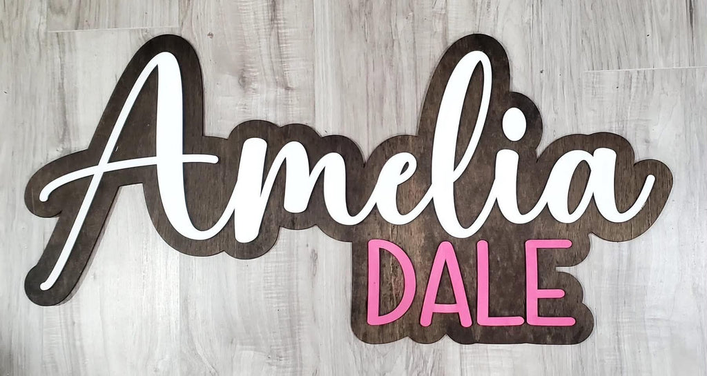 Two Color 3D Name Sign
