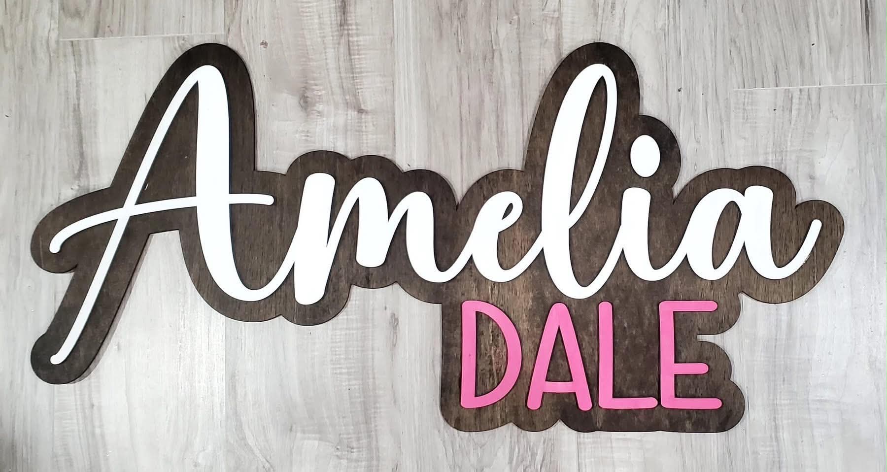 Two Color 3D Name Sign