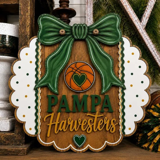 Basketball team spirit door hanger