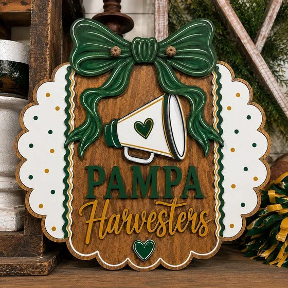 Cheer team spirit door hanger