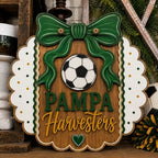 Soccer team spirit door hanger