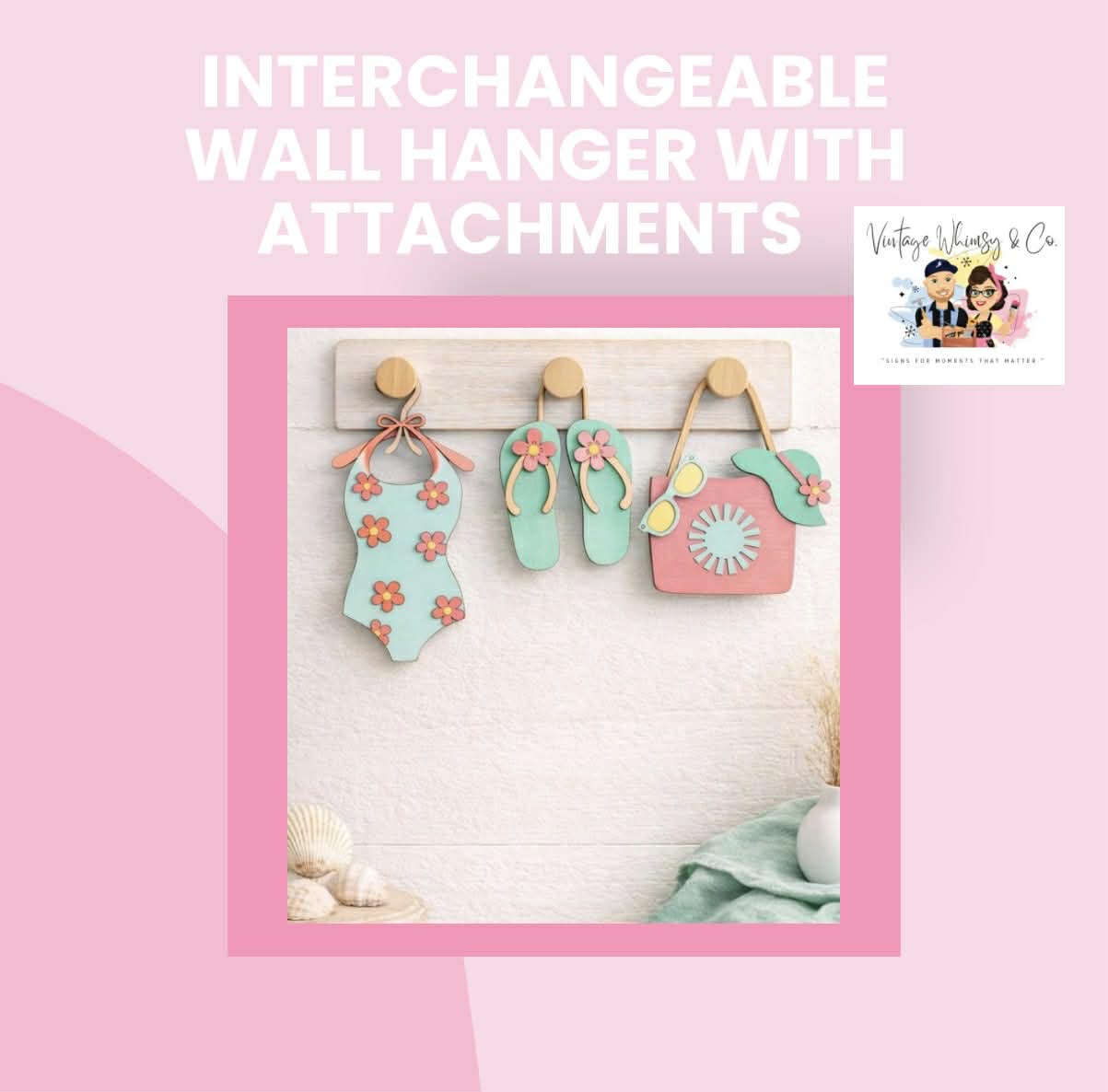 Interchangeable Wall Hanger with Attachments