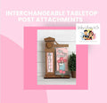 Interchangeable Tablettop Post Attachments