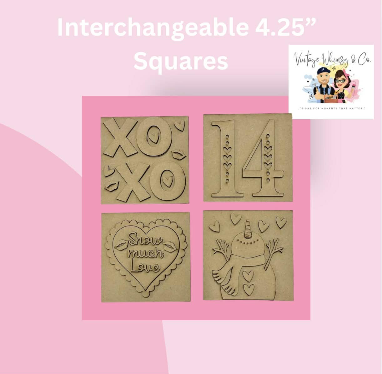 Interchangeable 4.25" Square