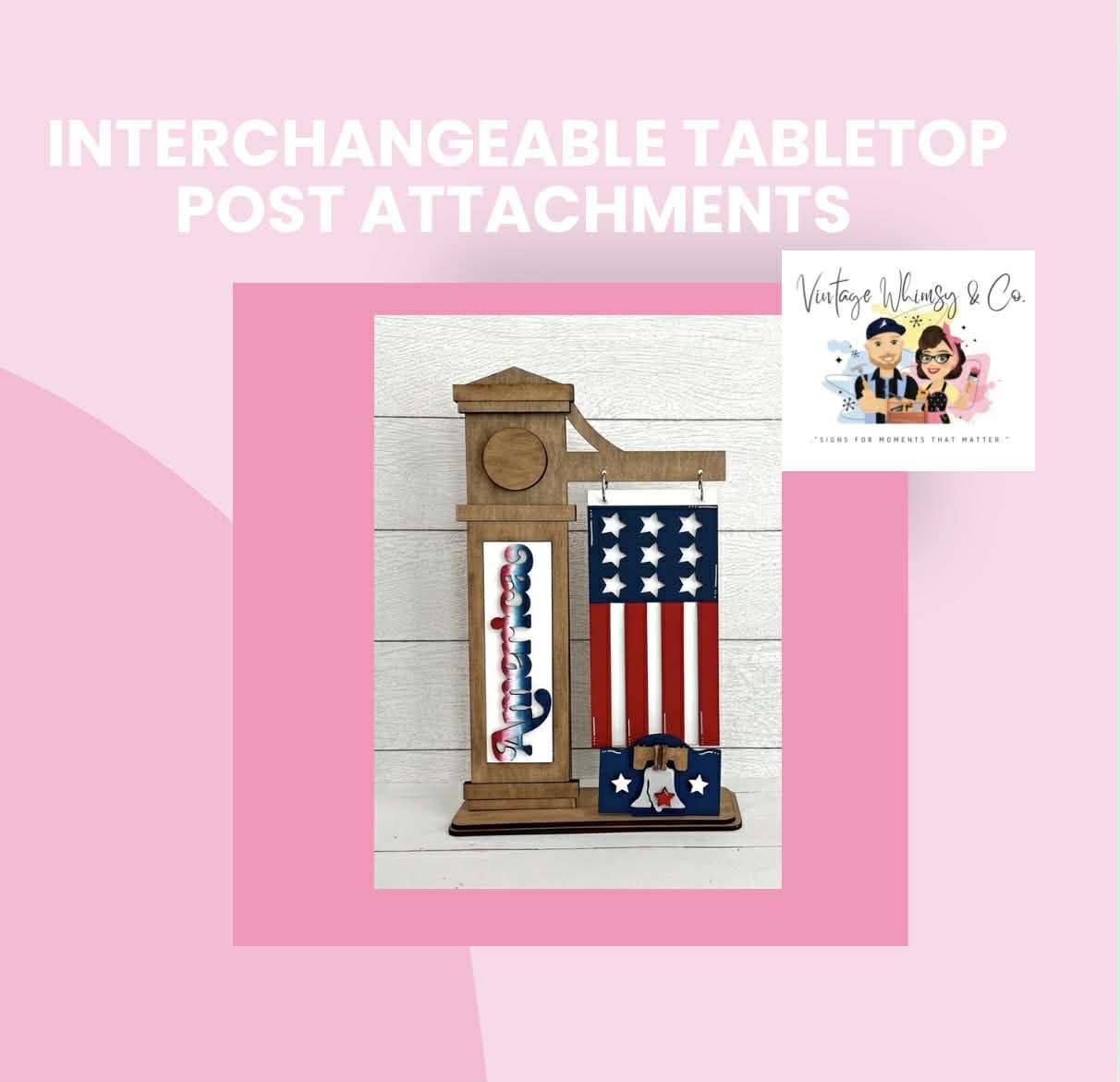 Interchangeable Tablettop Post Attachments