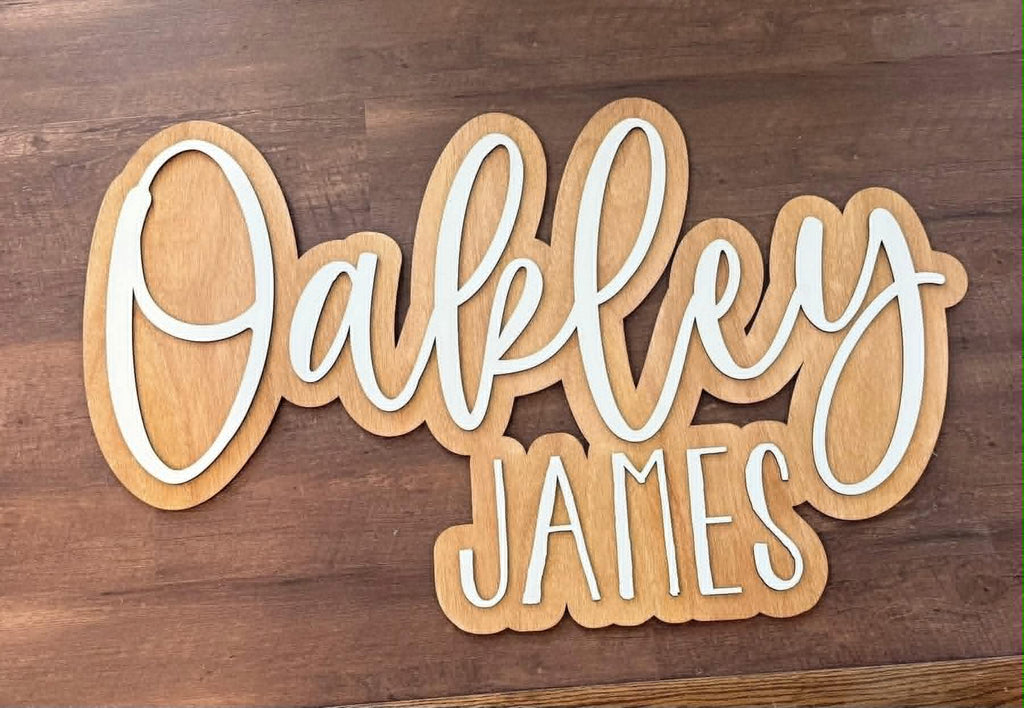 One Color 3D Name Sign