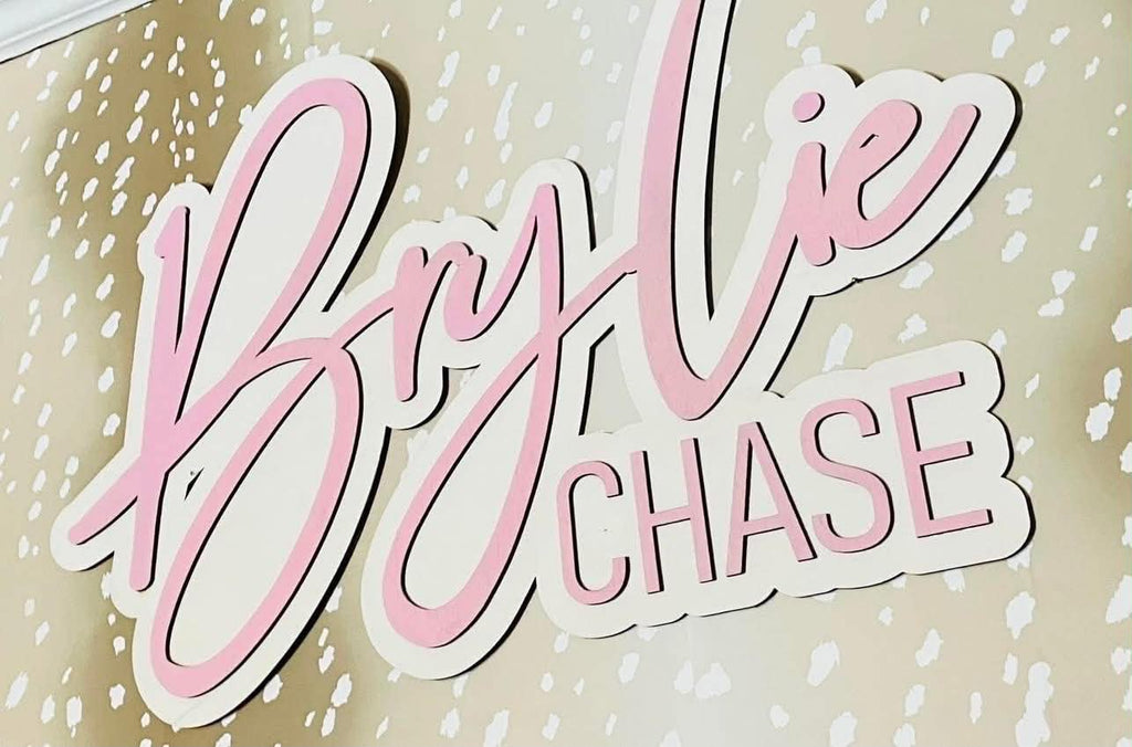 One Color 3D Name Sign