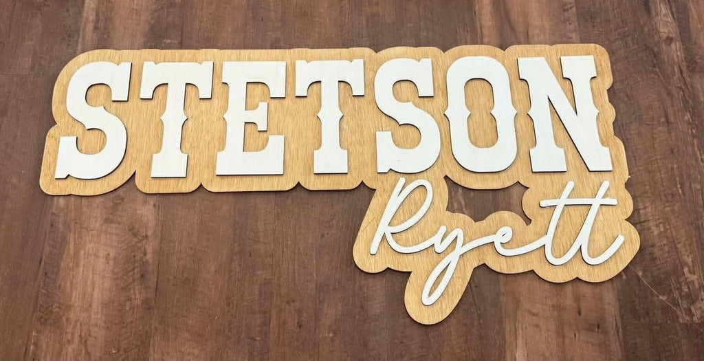 One Color 3D Name Sign
