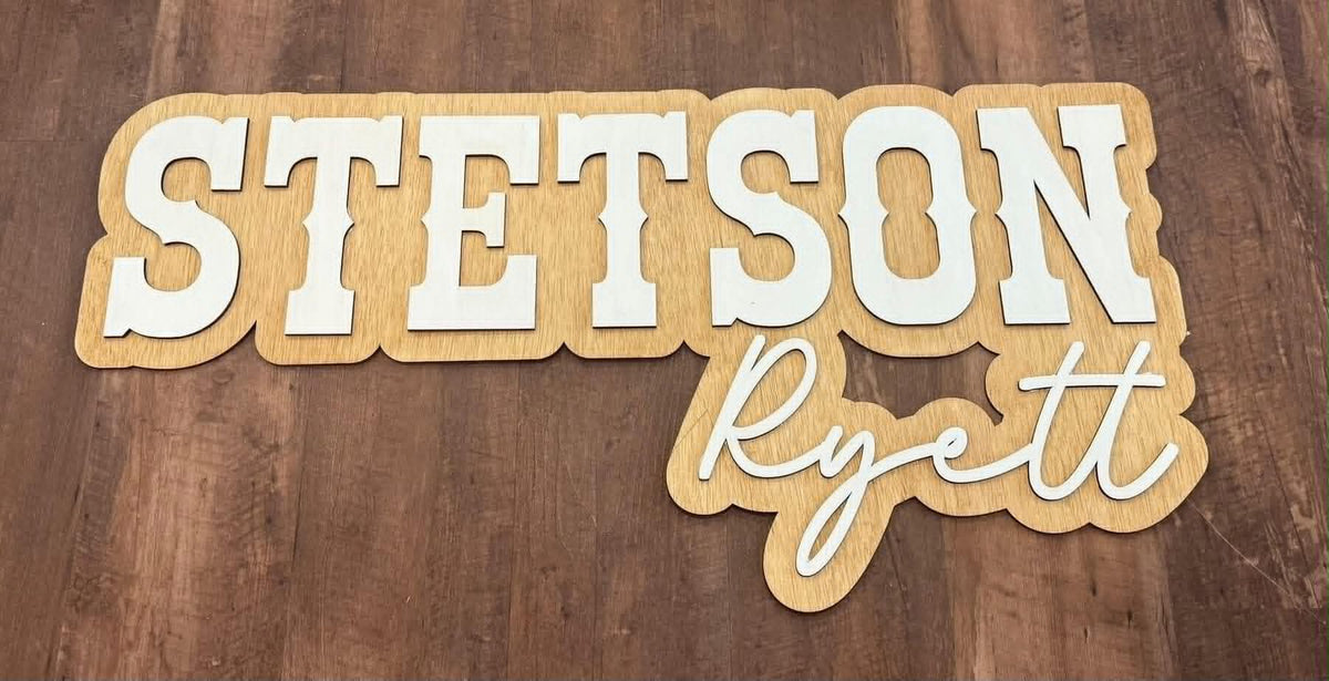 One Color 3D Name Sign