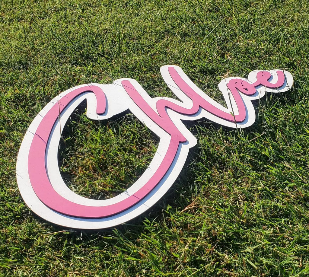 One Color 3D Name Sign
