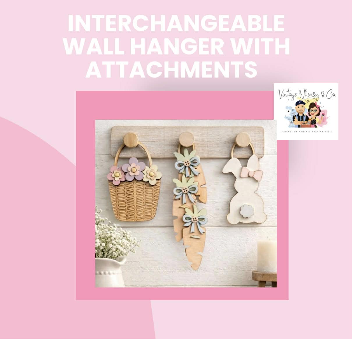 Interchangeable Wall Hanger with Attachments