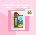 Interchangeable Tablettop Post Attachments