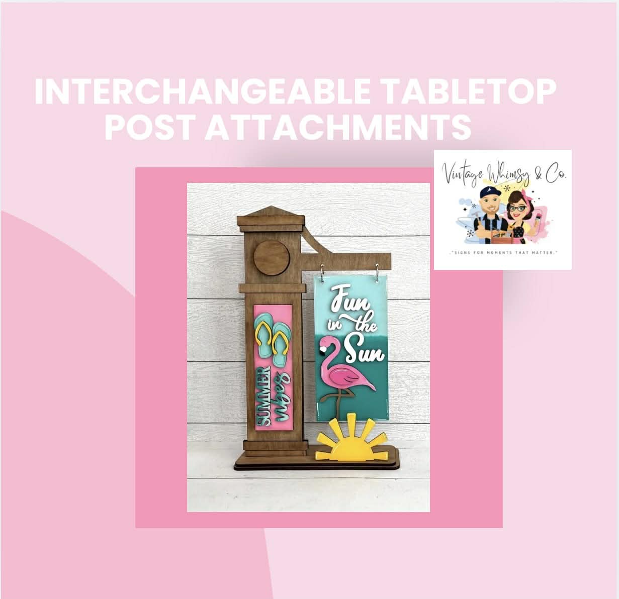 Interchangeable Tablettop Post Attachments