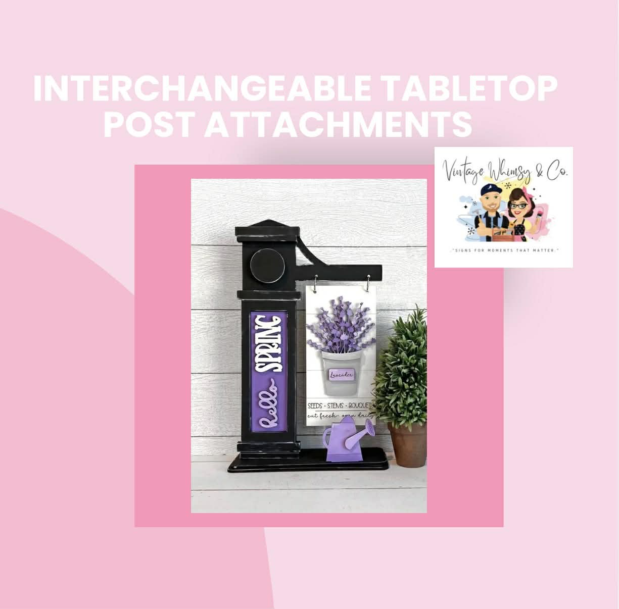 Interchangeable Tablettop Post Attachments