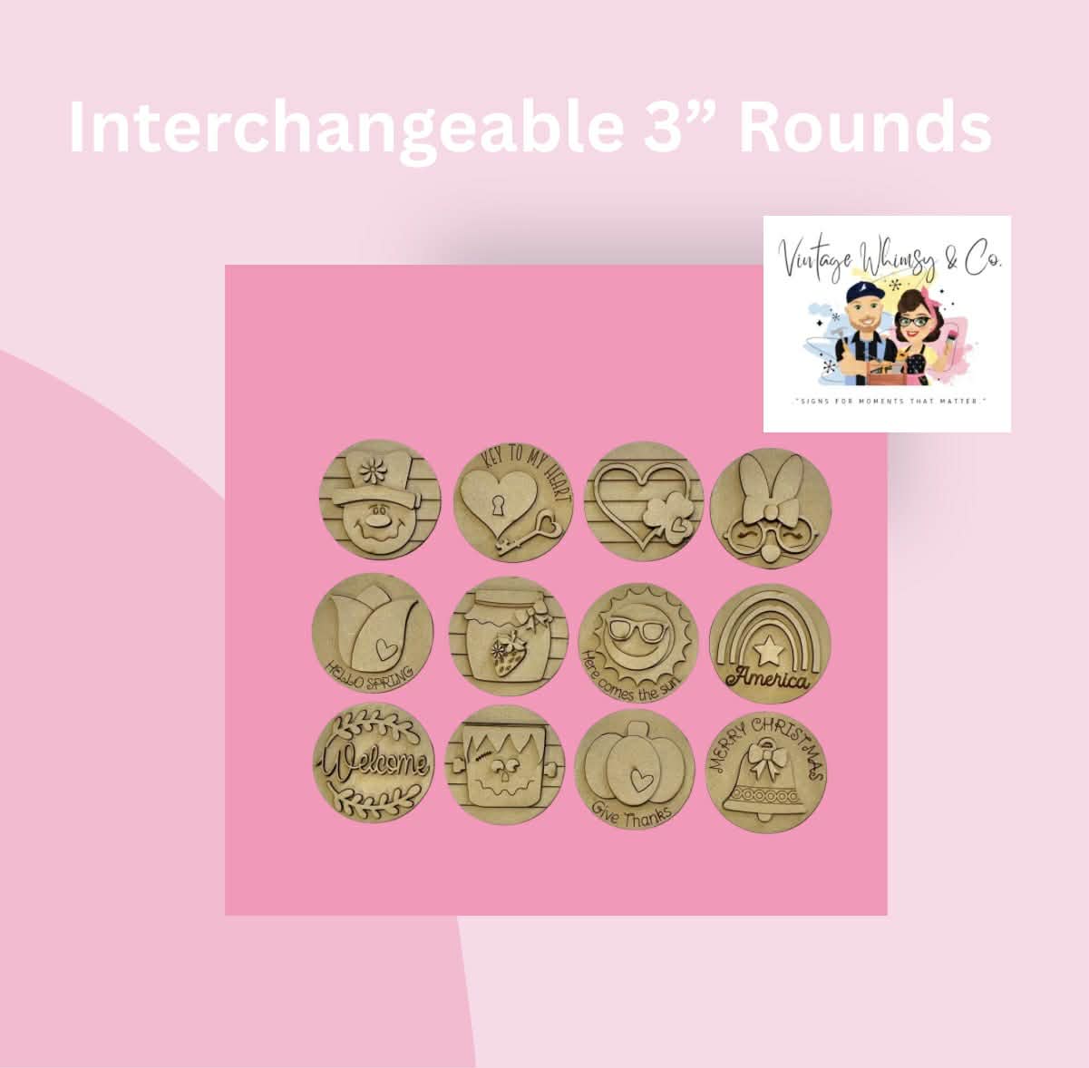 Interchangeable 3" Rounds