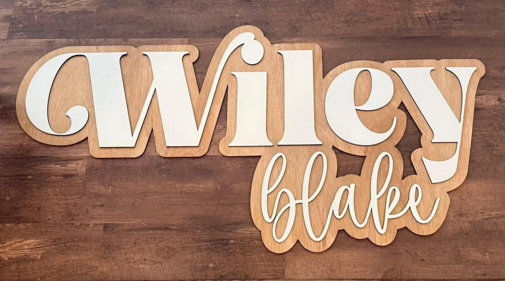 One Color 3D Name Sign