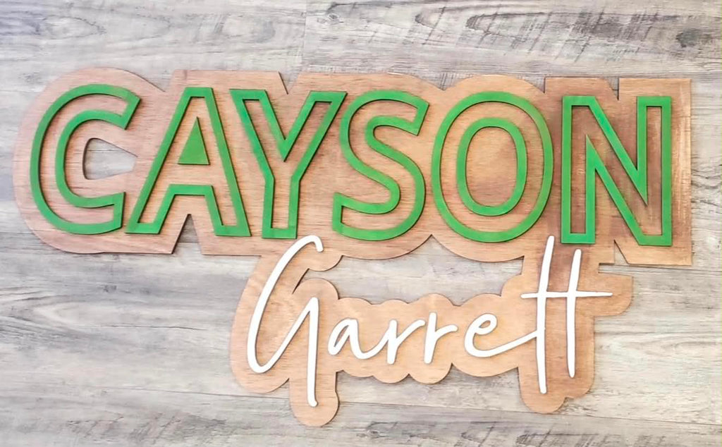 Two Color 3D Name Sign